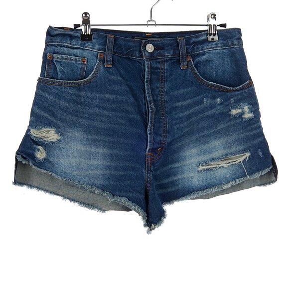 Abercrombie & Fitch Distressed Jean Shorts Women's Size 28 - Picture 1 of 6
